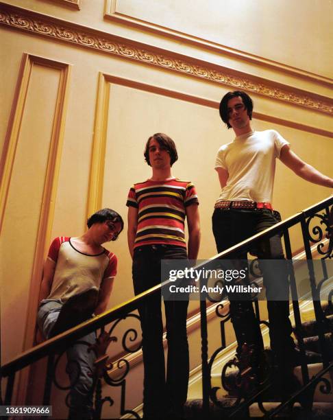 Indie guitar band The Cribs photographed in London in 2005