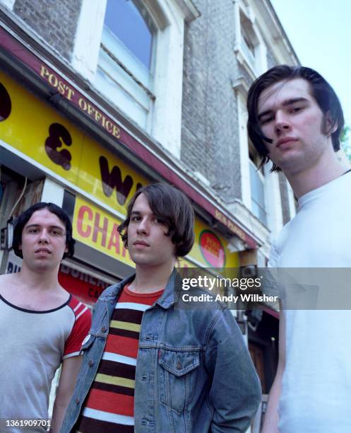 Indie guitar band The Cribs photographed in London in 2005