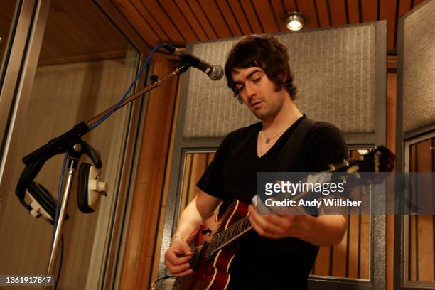 Manchester indie band The Courteeners recording and posed at Olympic Studios in Barnes
