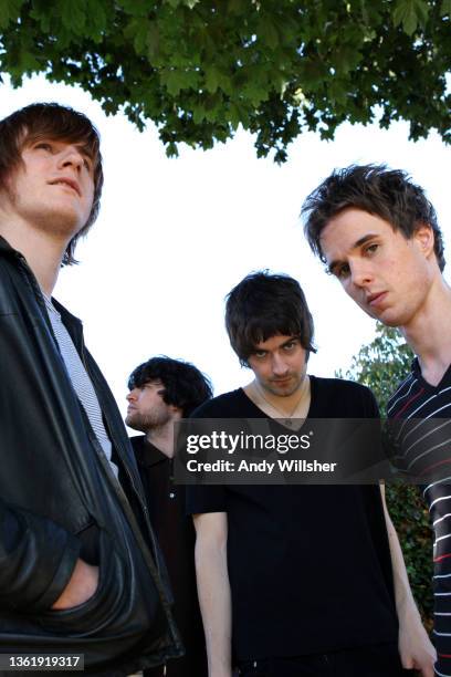Manchester indie band The Courteeners recording and posed at Olympic Studios in Barnes