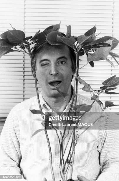 Portait du comédien Alex Metayer le 31 décembre 1985.