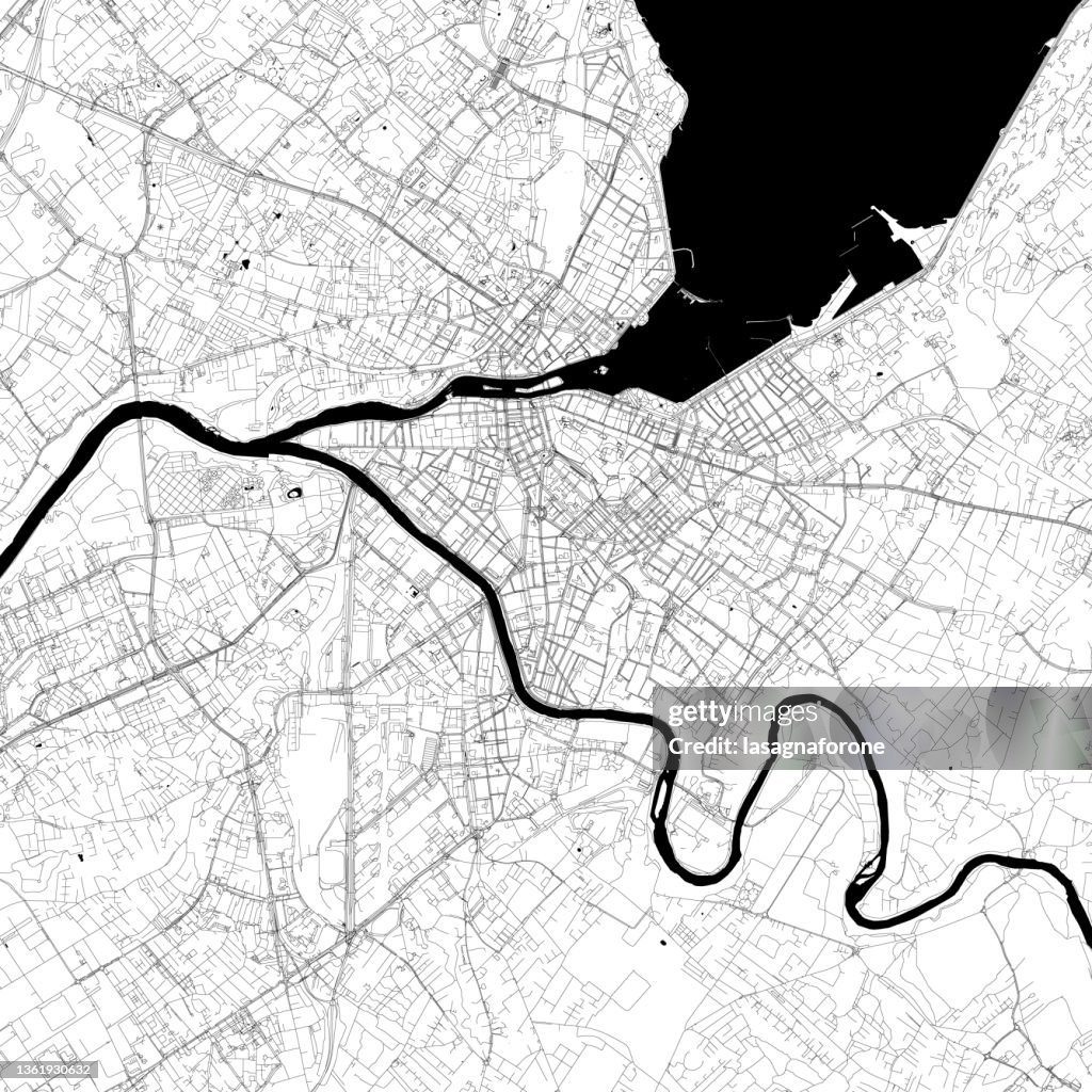 Geneva, Switzerland Vector Map