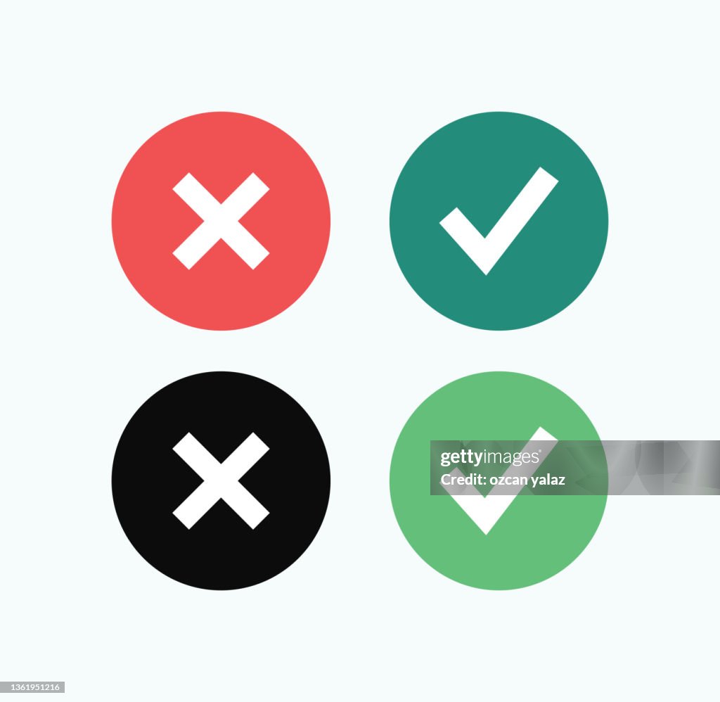 Vector Stock Illustration Simple And Flat Design With Approve And ...