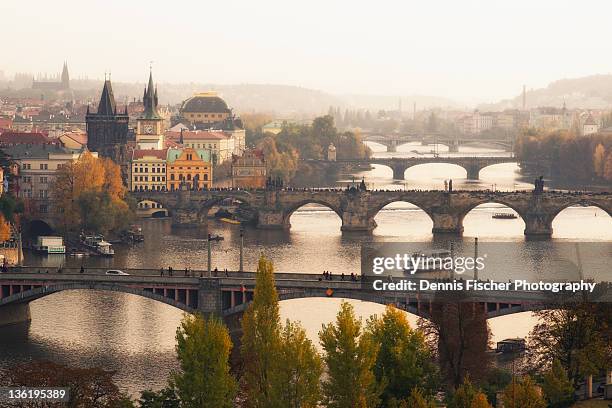 prague bridges - karlsbrücke stock-fotos und bilder