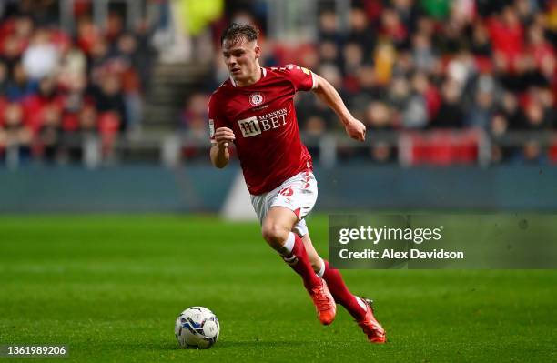 Cameron Pring of Bristol City in action during the Sky Bet Championship match between Bristol City and Queens Park Rangers at Ashton Gate on December...