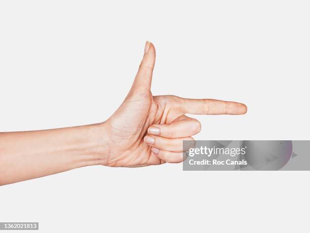 handgun - pekfinger bildbanksfoton och bilder