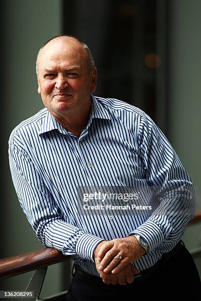 Former New Zealand All Blacks coach Graham Henry poses during a portrait session at the Heritage Hotel on December 29, 2011 in Auckland, New Zealand.