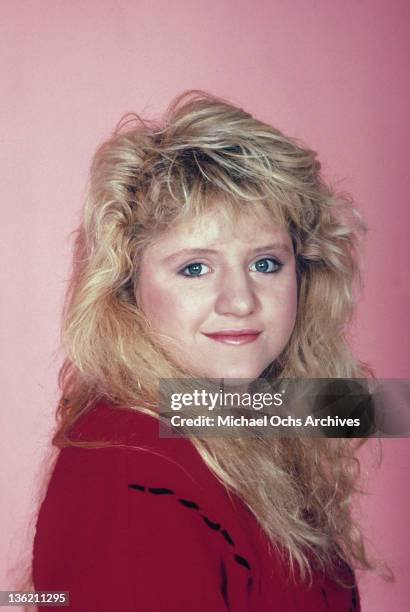 Tina Yothers publicity portrait from the television series 'Family Ties', 1987.