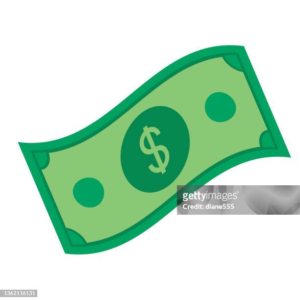 cartoon money - dollar bill - us paper currency stock illustrations