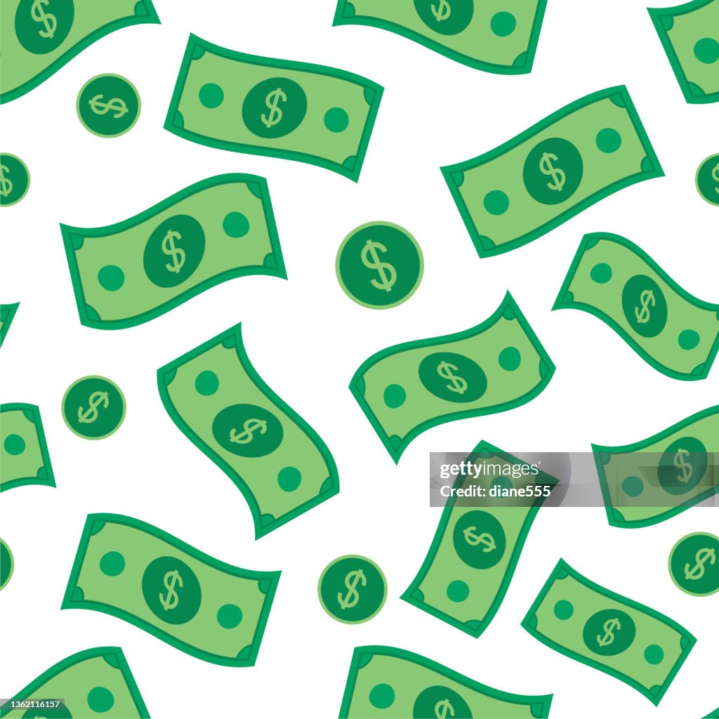 Pattern Like Money Seamless Repeating Background Pattern Of Money On A Transparent Base ...