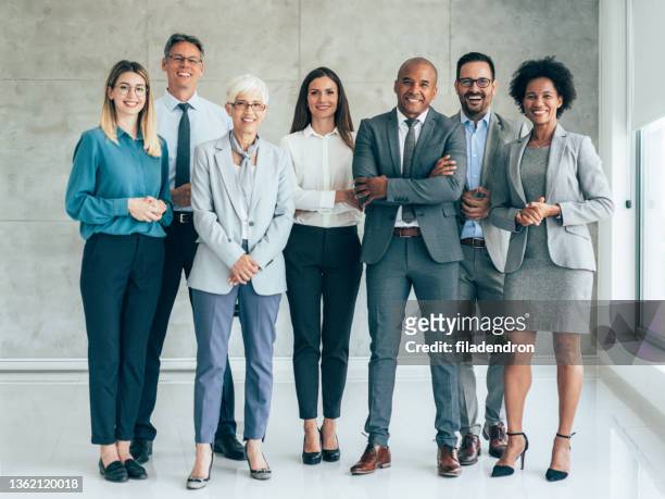 multi ethnic business team - organized group photo 個照片及圖片檔