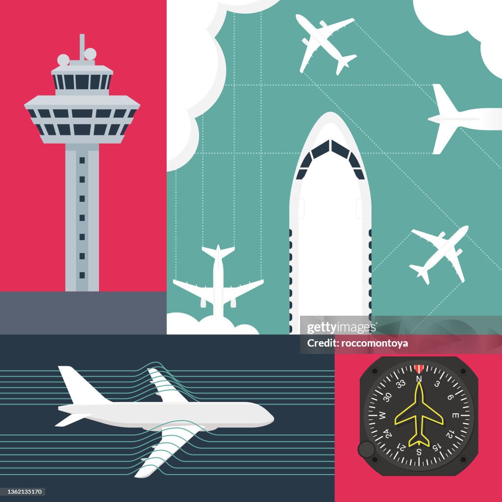 航空会社コラージュ