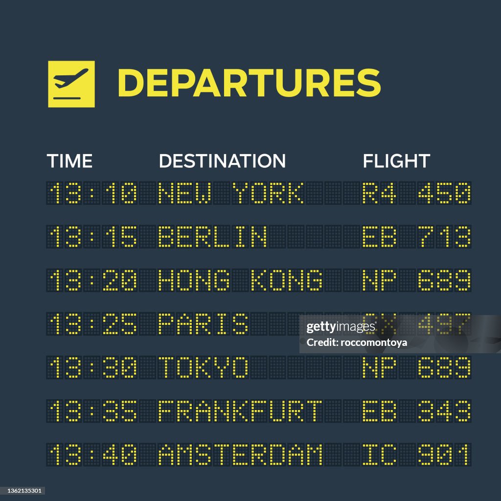 Timetable board