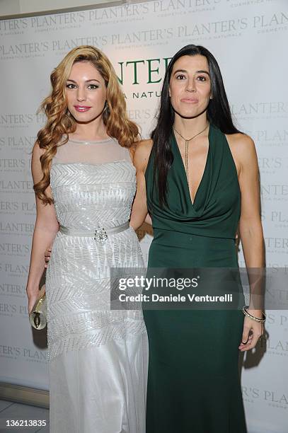 Kelly Brook and Roberta Benaglia attend the third day of the 16th Annual Capri Hollywood International Film Festivalon December 28, 2011 in Capri,...