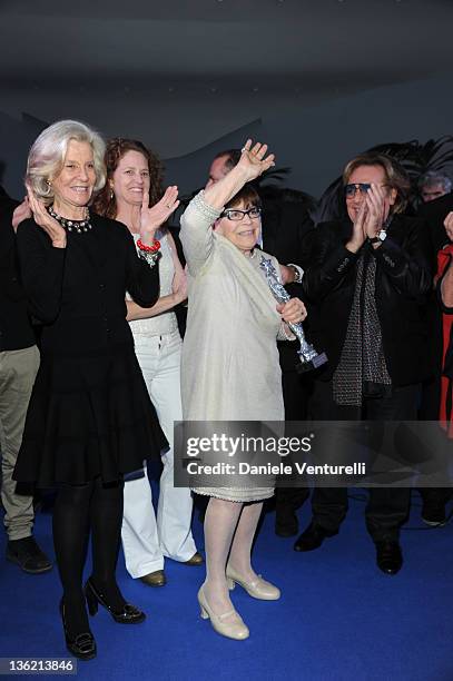 Marina Cicogna and Franca Valeri attend the third day of the 16th Annual Capri Hollywood International Film Festivalon December 28, 2011 in Capri,...