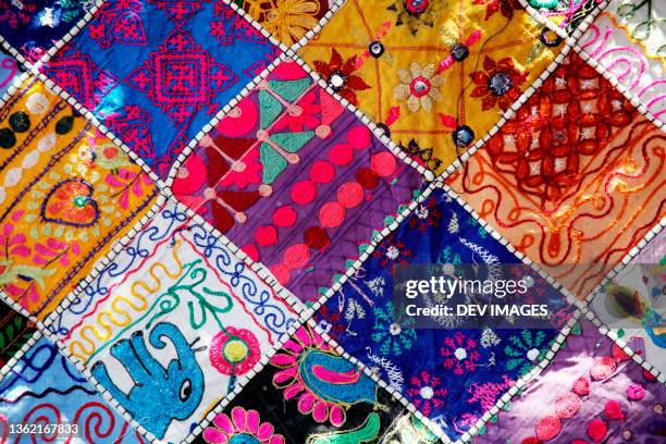 patchwork -quilt for backgrounds - steppdecke stock-fotos und bilder