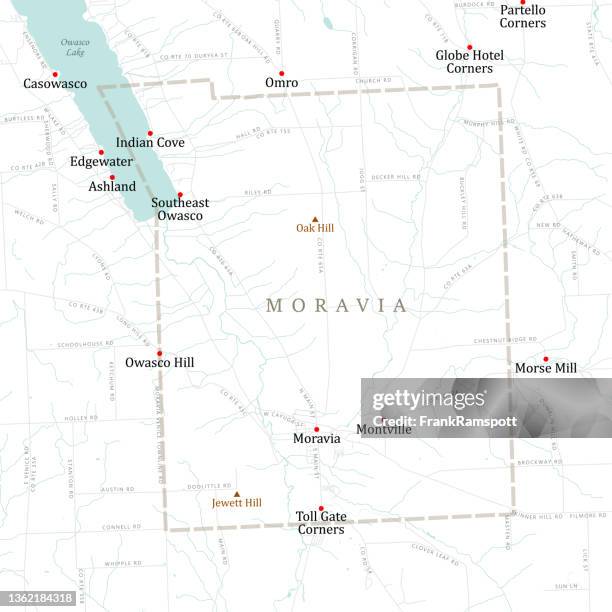 Mapa De Ruta Vectorial De Ny Cayuga Moravia, Foto de stock