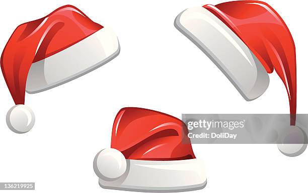 ilustraciones, imágenes clip art, dibujos animados e iconos de stock de sombrero de santa claus - santa hat