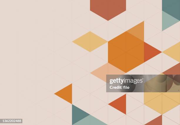 hexagonal triangle shape abstract background design - abstract background stock illustrations