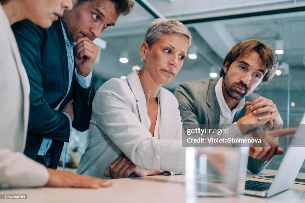 Team of professionals during a meeting.
