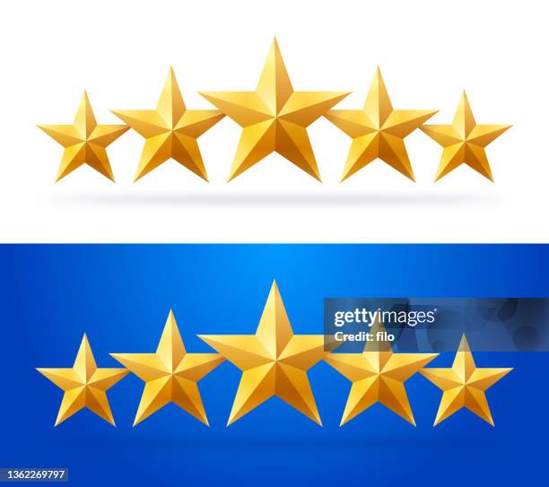 five star review - first class stock illustrations
