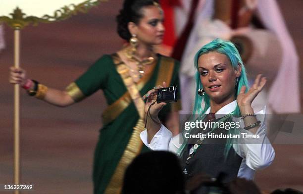 Wales contigent during the Opening ceremony of the 19th Commonwealth Games held at Jawahar Lal Nehru Stadium in New Delhi, India on October 3, 2010.