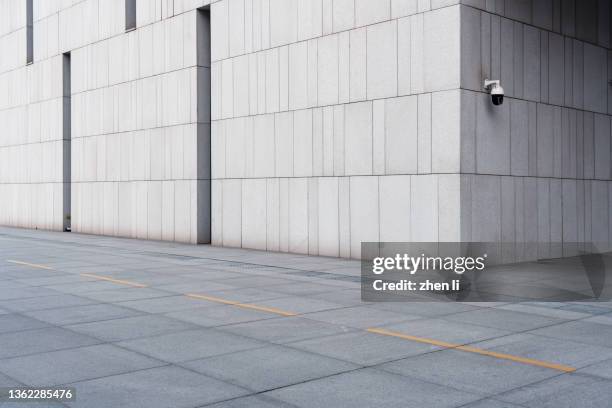 parking lot outside an office building - corner stock pictures, royalty-free photos & images