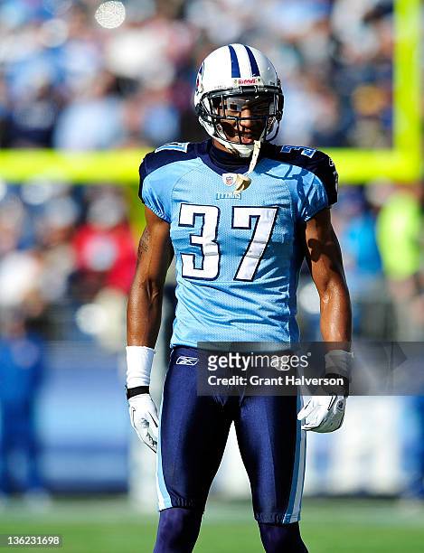 Tommie Campbell of the Tennessee Titans against the Jacksonville Jaguars during play at LP Field on December 24, 2011 in Nashville, Tennessee. The...
