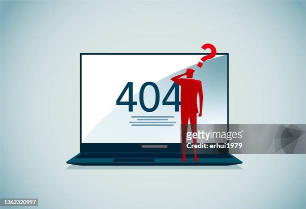 fehlermeldung - 404 error stock-grafiken, -clipart, -cartoons und -symbole