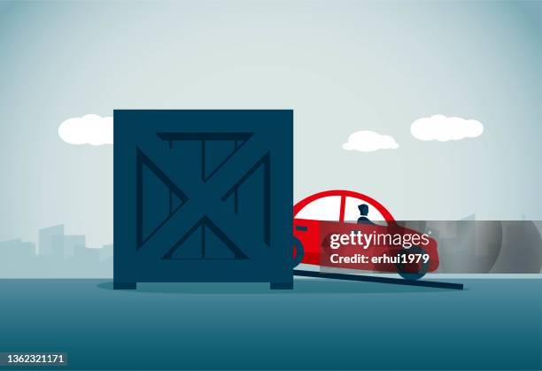 freight transportation - packing car stock illustrations