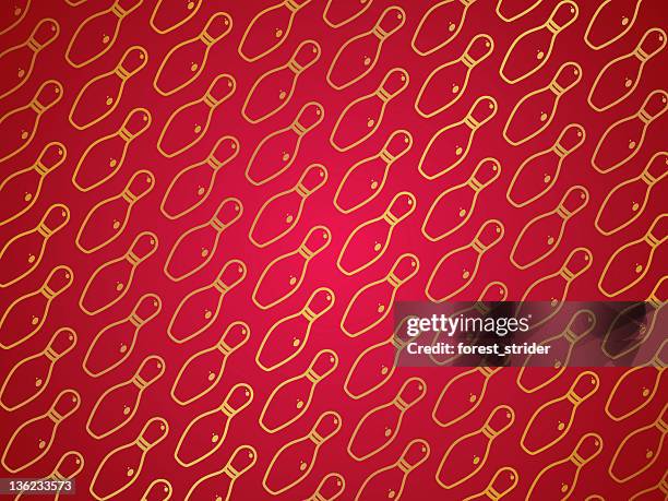 stockillustraties, clipart, cartoons en iconen met bowling pattern - bowlen