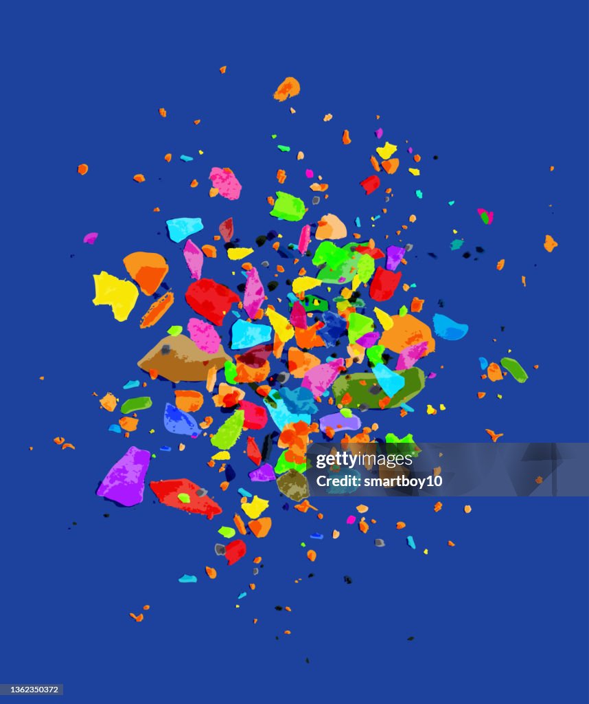 Microplastics Small Plastic Particles High-Res Vector Graphic - Getty ...