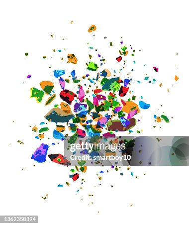 Microplastics - small plastic particles. Microplastics - small plastic particles.