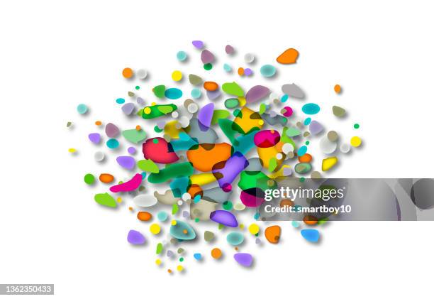 microplastics - small plastic particles. - plastic pellets stock illustrations