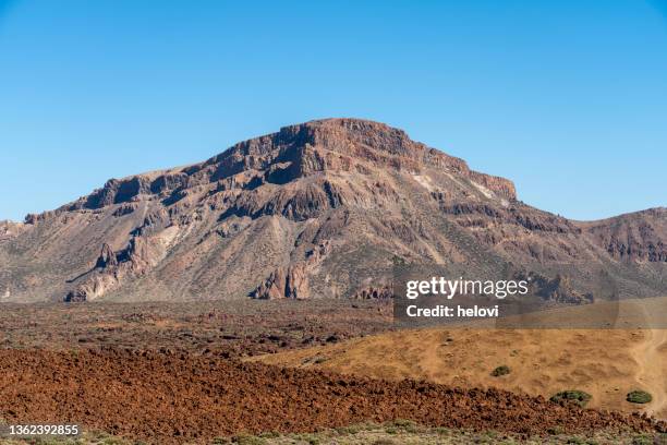 volcanic landscape around old crater pico de teide - el teide national park stock pictures, royalty-free photos & images