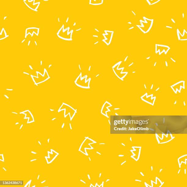 crown doodle pattern - jewelry background stock illustrations