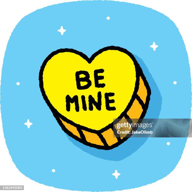 candy heart doodle 7 - candy hearts vector stock illustrations