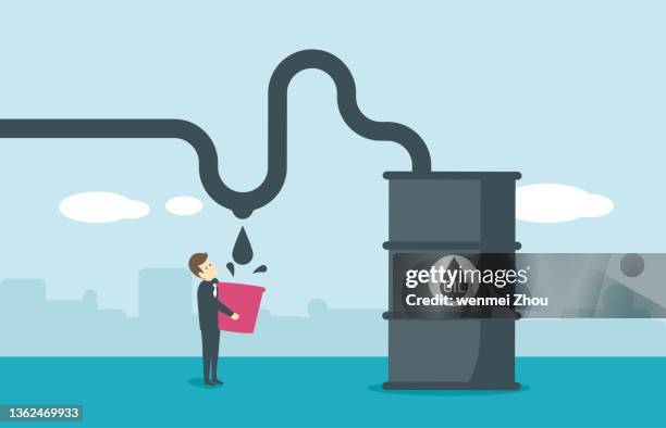 leaking - filling bucket stock illustrations