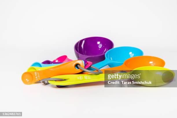 measuring spoons - measuring cup imagens e fotografias de stock