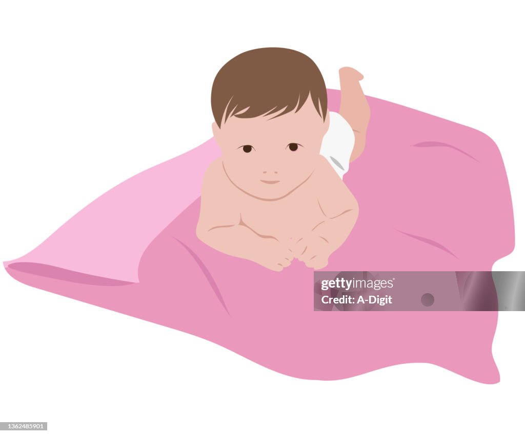 Baby on a Blanket Finished