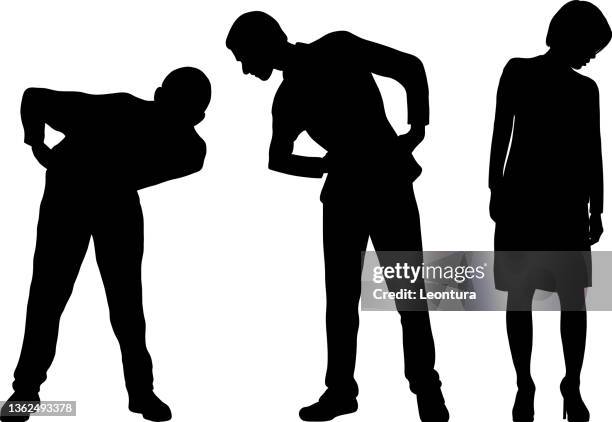 ilustraciones, imágenes clip art, dibujos animados e iconos de stock de gente mirando hacia abajo - mirar hacia abajo