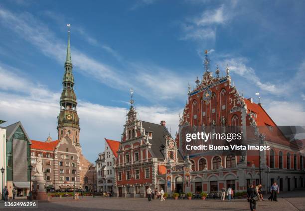 riga, the house of the blackheads - riga stock pictures, royalty-free photos & images