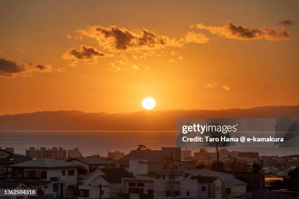 the residential district by the sea in kanagawa of japan - izu peninsula stock pictures, royalty-free photos & images