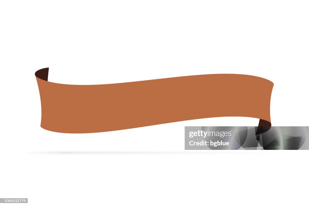 Brown Banner - Design Element on white background