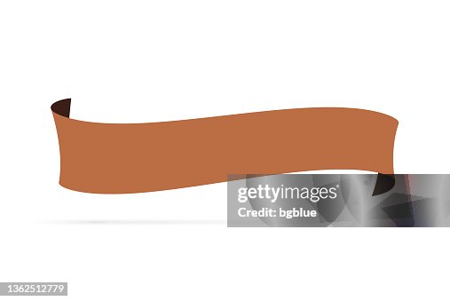 Brown Banner - Design Element on white background Brown Banner - Design Element on white background