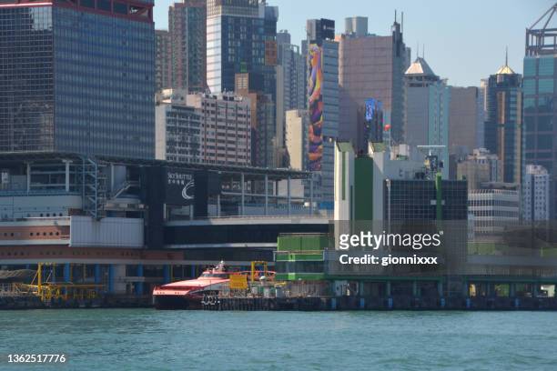 hong kong–macau ferry terminal, hong kong island - ferry terminal stock pictures, royalty-free photos & images