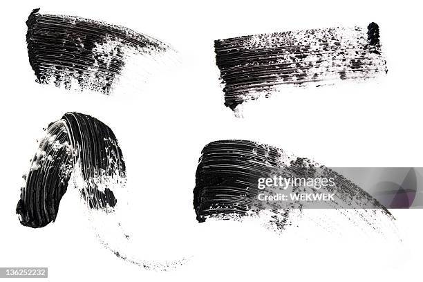 smear von make-up (wimperntusche) - mascara stock-fotos und bilder