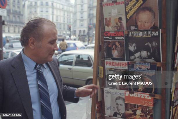 Portrait de Jake LaMotta, dans les années 1980, à Paris.