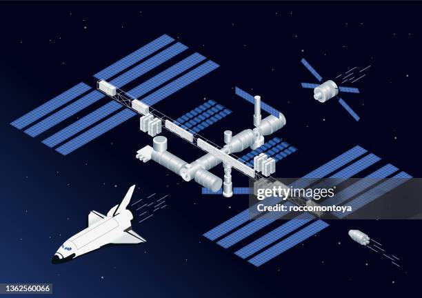 iss - space station stock illustrations