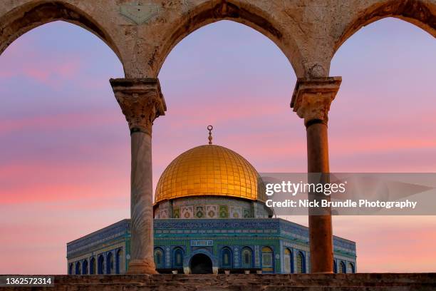 dome of the rock, jerusalem, israel. - temple mount 個照片及圖片檔